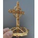 Brass miter cross with stones, top cross for bishops mitra - mitras top cross