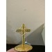 Brass miter cross with stones, top cross for bishops mitra 