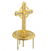 Brass miter cross with stones, top cross for bishops mitra 