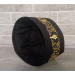 Greek style Skufia - Greek Skufia Calotte Black in Velvet - biretta - coif