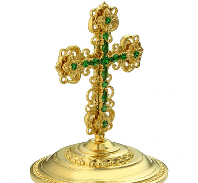 Miter cross with stones for bishops mitra, mitras cross