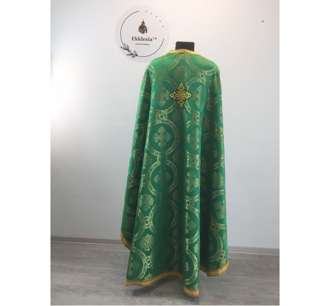 Orthodox priest liturgical vestment in Greek brocade