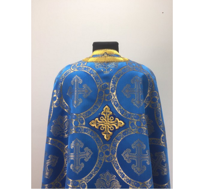 Orthodox priest liturgical vestment in Greek brocade