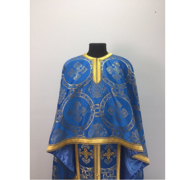 Orthodox priest liturgical vestment in Greek brocade