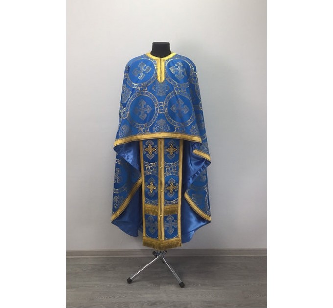 Orthodox priest liturgical vestment in Greek brocade