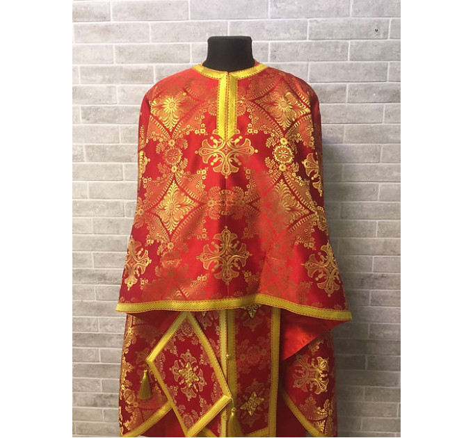 Greek vestment in yellow brocade - Greek vestment - Priest vestment - Clothes