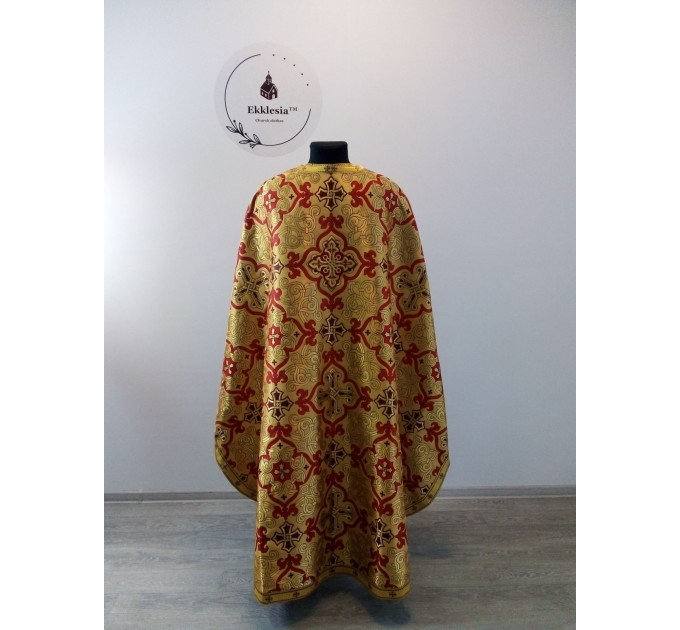 Gold liturgical vestment - Priest vestment on brocade - Church garment