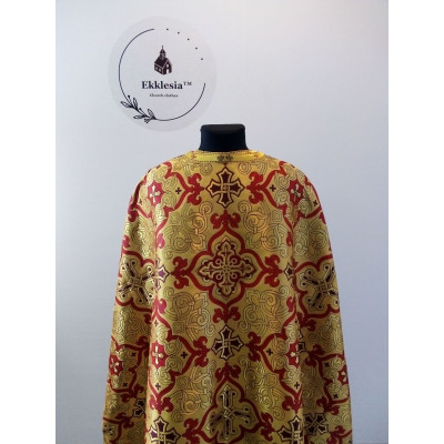 Gold liturgical vestment - Priest vestment on brocade - Church garment