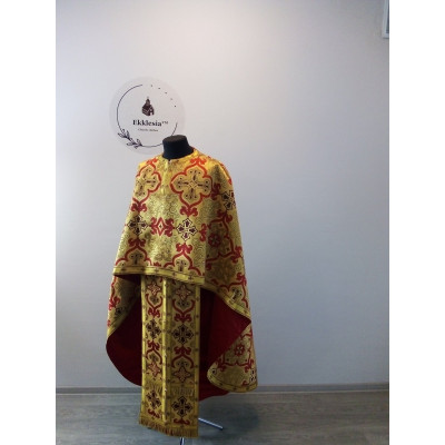 Gold liturgical vestment - Priest vestment on brocade - Church garment