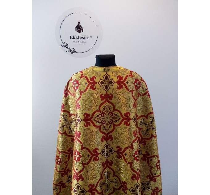 Gold liturgical vestment - Priest vestment on brocade - Church garment