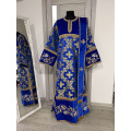 Combined velvet and brocade deacon's vestment - Embroidered stichar and orar