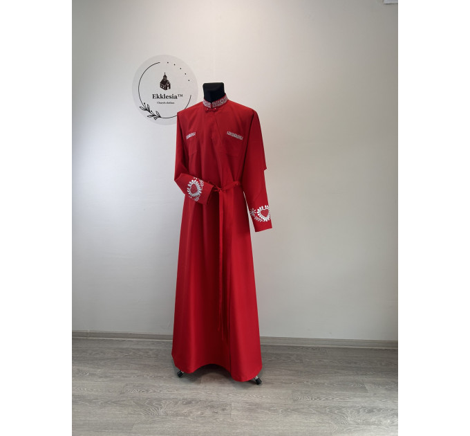 Orthodox cassock with elements of Czech national embroidery St. Petersburg style