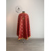 Red liturgical vestment - Priest vestment on brocade - Church garment