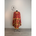 Red liturgical vestment - Priest vestment on brocade - Church garment