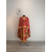 Red liturgical vestment - Priest vestment on brocade - Church garment