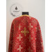 Red liturgical vestment - Priest vestment on brocade - Church garment