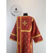 Church vestment set - Orthodox sticharion, orar, and cuffs on brocade - Deacon