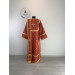 Church vestment set - Orthodox sticharion, orar, and cuffs on brocade - Deacon