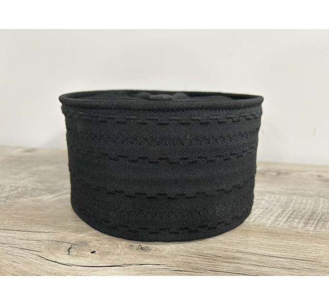 Greek Skufia - Greek style Skufia Calotte Black with embroidery - biretta hat