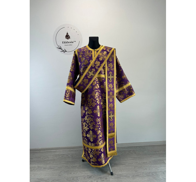 Vestment for protodeacon - Orthodox deacon's sticharion, orar, and cuffs - Robe