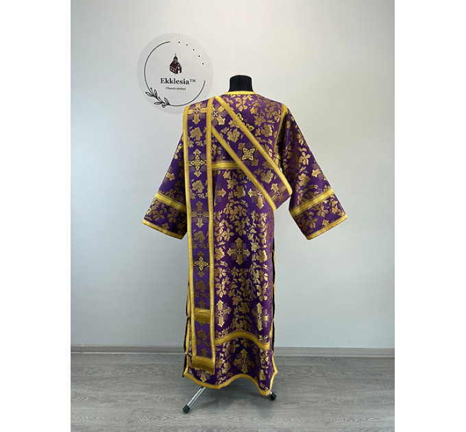 Vestment for protodeacon - Orthodox deacon's sticharion, orar, and cuffs - Robe