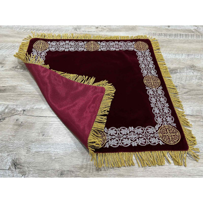 Embroidered Gospel velvet cover - Gospel cover crosses pattern - Gospel Cape