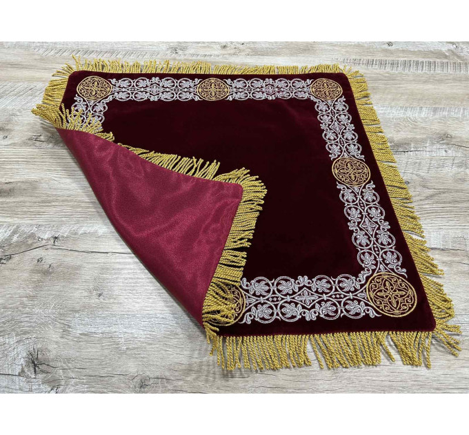 Embroidered Gospel velvet cover - Gospel cover crosses pattern - Gospel Cape