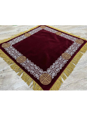 Embroidered Gospel velvet cover - Gospel cover crosses pattern - Gospel Cape