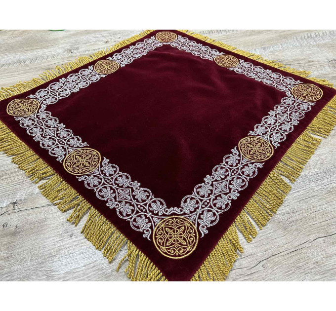 Embroidered Gospel velvet cover - Gospel cover crosses pattern - Gospel Cape