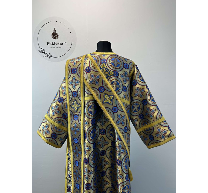 Protodeacon's vestment - Deacon's stichar, orar, cuffs on metallic brocade