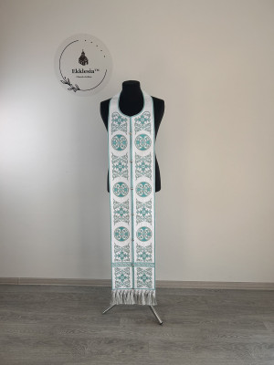 Embroidered priest stole and cuffs - Epitrachil and cuffs - Communion set