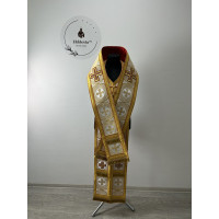 Bishop's Communion set - Bishop gold brocade church set - Omophor, stole, cuffs