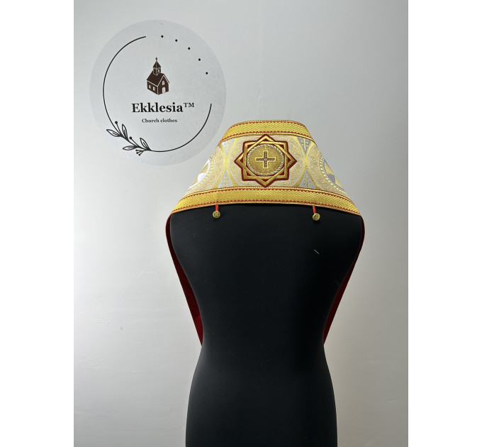 Bishop's Communion set - Bishop gold brocade church set - Omophor, stole, cuffs