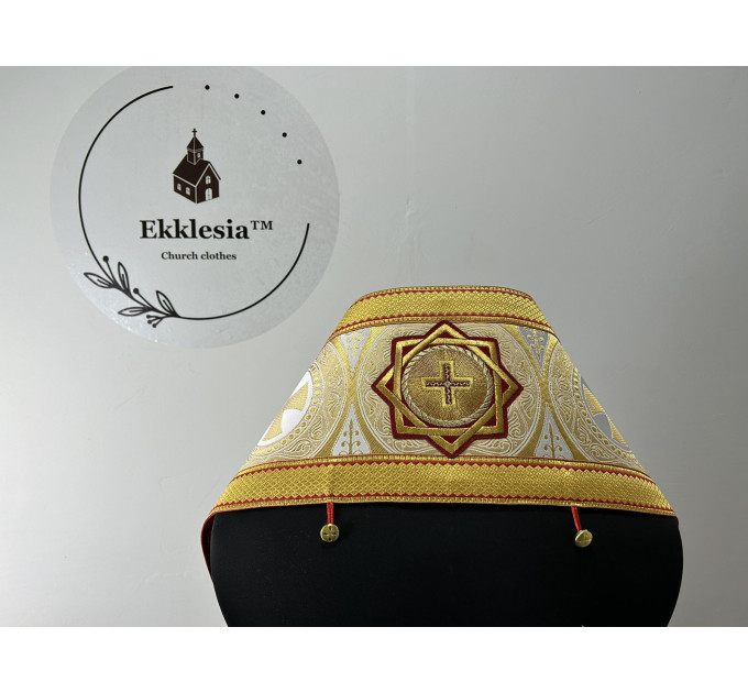 Bishop's Communion set - Bishop gold brocade church set - Omophor, stole, cuffs