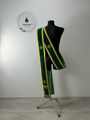 Double orar in velvet - Embroidered crosses - Greek or Slavic