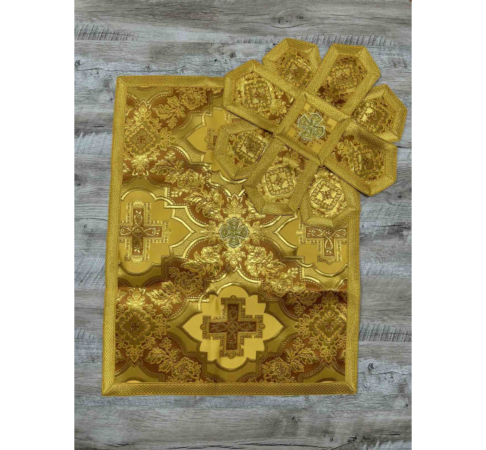 Gold priest vestment - Liturgical vestment on brocade - Church garment