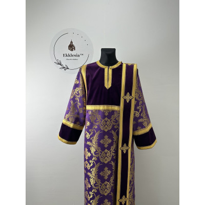 Сombined velvet and brocade deacon's vestment - Stichar and orar for protodeacon