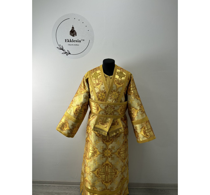 Stichar and orar for subdeacon - Liturgical gold vestmet sticharion - Atrar boy