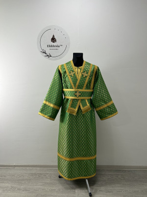 Orthodox sticharion for subdeacon - Liturgical green stichar - Altar boy robe