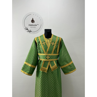 Orthodox sticharion for subdeacon - Liturgical green stichar - Altar boy robe