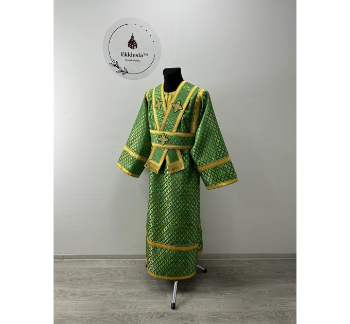 Orthodox sticharion for subdeacon - Liturgical green stichar - Altar boy robe