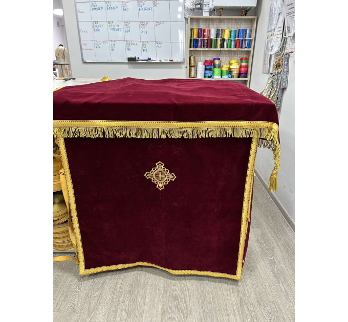 Velvet altar cover - Covers for the altar table - Proskomydia table cover