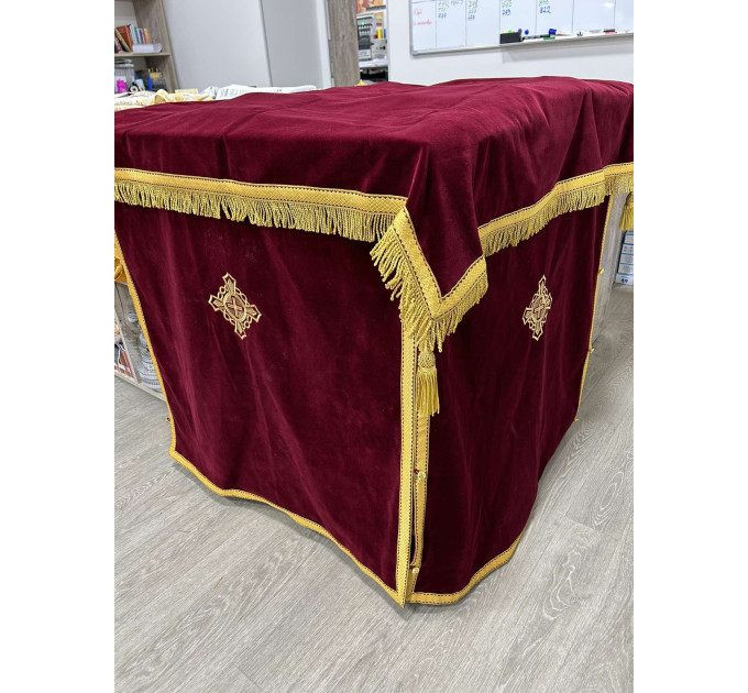 Velvet altar cover - Covers for the altar table - Proskomydia table cover