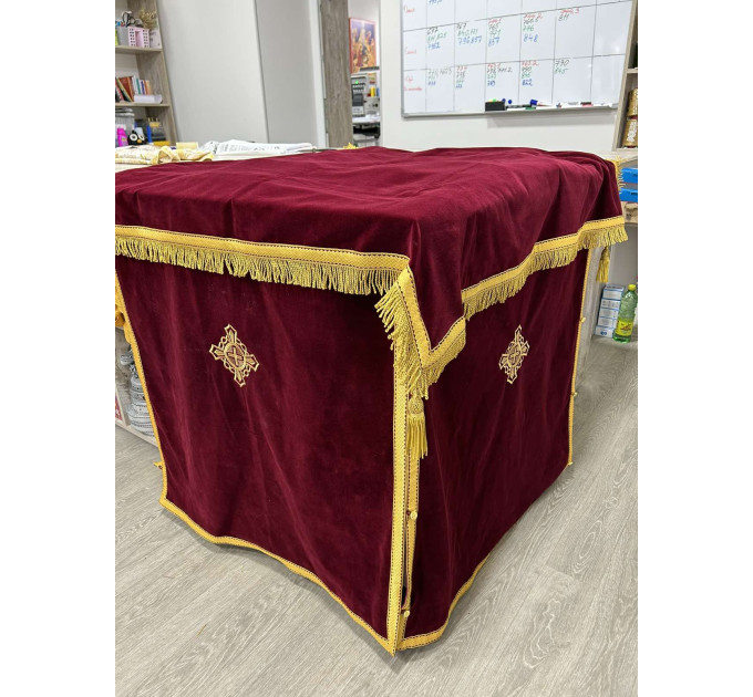 Velvet altar cover - Covers for the altar table - Proskomydia table cover