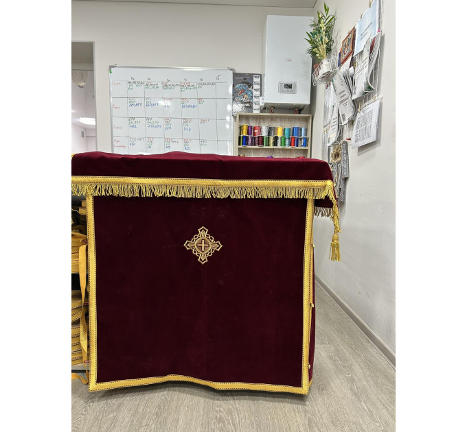 Velvet altar cover - Covers for the altar table - Proskomydia table cover