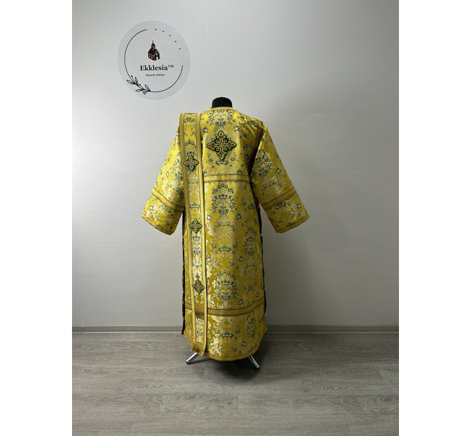 Yellow-Green protodeacon vestments set - Deacon's alb - Orthodox Liturgical set