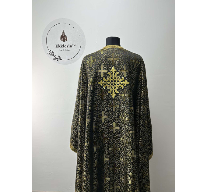 Greek-style vestment in brocade - Orthodox liturgical vestment set for priest