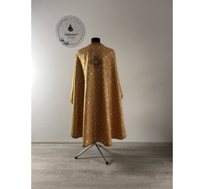 Liturgical vestment - Priest vestment on gold brocade - Church garment - Phelon