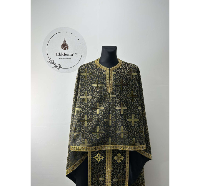 Greek-style vestment in brocade - Orthodox liturgical vestment set for priest