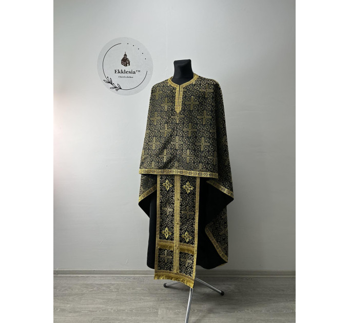 Greek-style vestment in brocade - Orthodox liturgical vestment set for priest